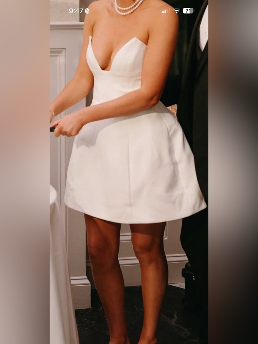 Bardot White Strapless A-Line Mini Dress
